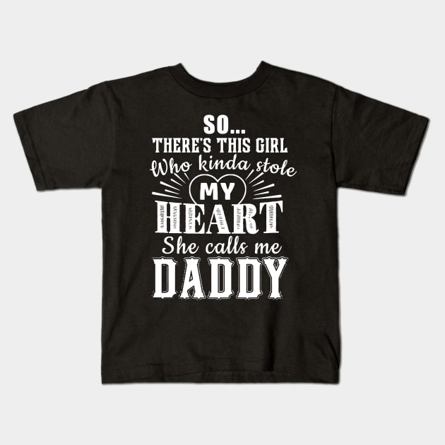 Heart Daddy Kids T-Shirt by Dojaja